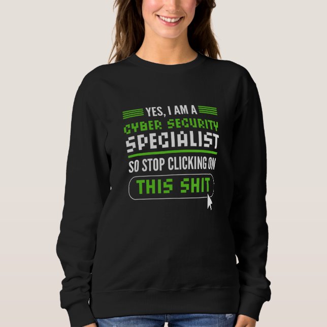 White-Hat-Hacker Cyber-Krieger Cybersicherheits-Ex Sweatshirt (Vorderseite)
