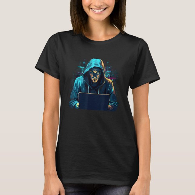 White Hat Hacker für Cyber Warrior und Ethical Hac T-Shirt (Vorderseite)