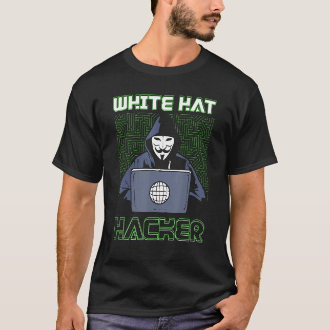 White Hat Hacker Programmieren von Dark Net T-Shirt (Vorderseite)