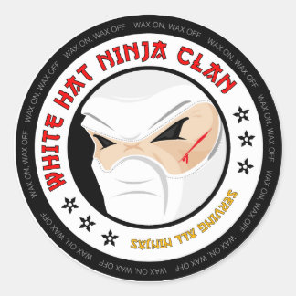 White Hat Ninja Sticker