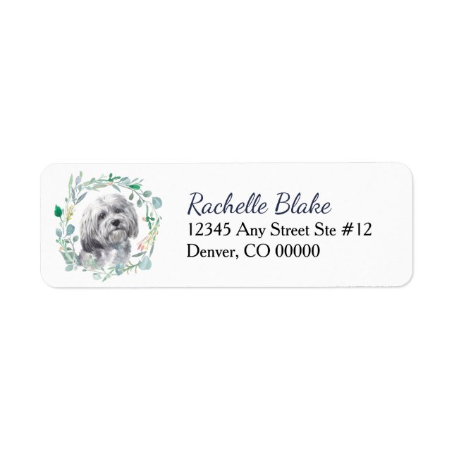 White Havanese Hundeschlittensiegel (Vorne)