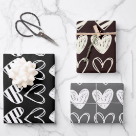 White Heart #24 Geschenkpapier Set
