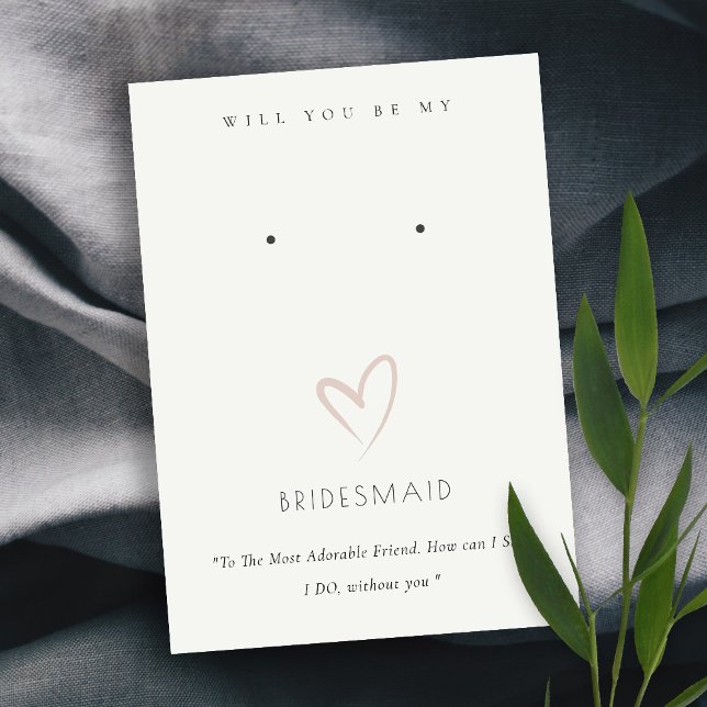 WHITE HEART BRIDESMAID GIFT EARRING DISPLAY PLATZKARTE (Von Creator hochgeladen)