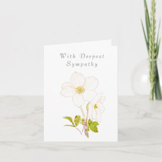 White Hellebore Denken Sie an Ihre Sympathy Card Karte