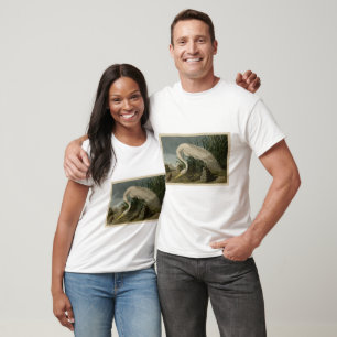 White Heron, Great Egret, Audubon Birds of America T-Shirt