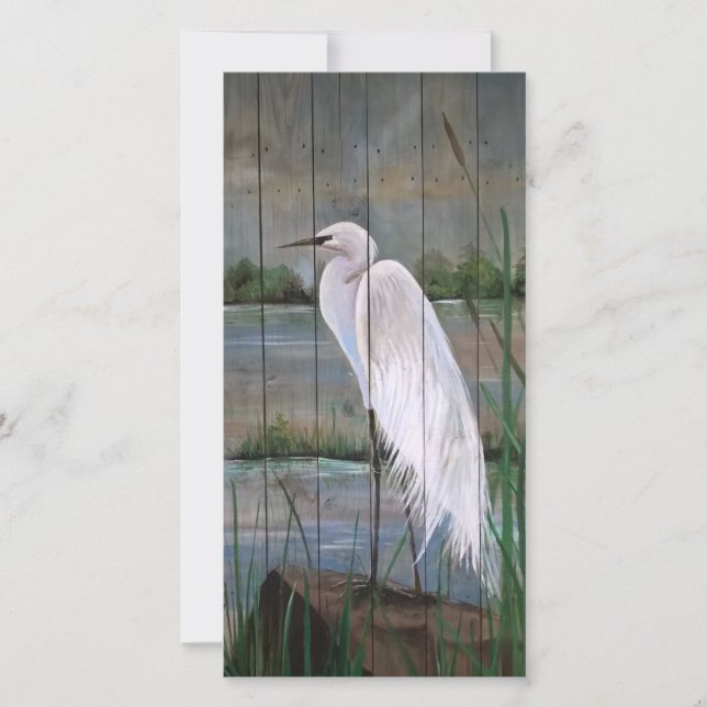 White Heron Karte (Vorderseite)