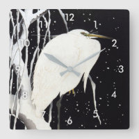 White Heron on Snow Covered Willow, Ohara Koson
