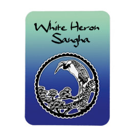 White Heron Sangha Kühlschrank Magnet 3x4"