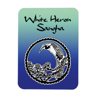 White Heron Sangha Kühlschrank Magnet 3x4"