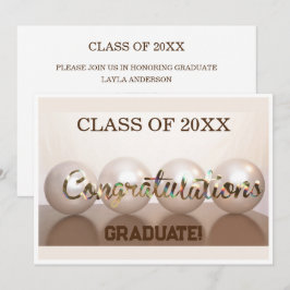 White Herzlichen Glückwunsch Graduate Abschluss Ba Einladung