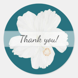 White Hibiskus Danke, dass du Sticker hochzackst