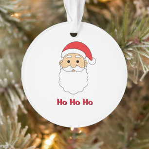 White Ho Ho Ho Santa Claus Frohe Weihnachtsfamilie Ornament