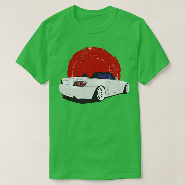 White Honda S2000 Back View T-Shirt (Design vorne)