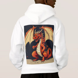 White Hoodies für Kinder mit Dragon-Design