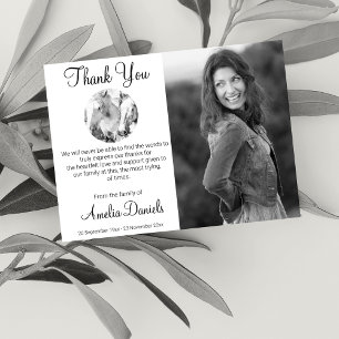 White Horse Beerdigung Foto Dankeschön Karten