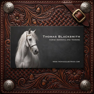 White Horse Equestrian Personalisierte Visitenkart Visitenkarte