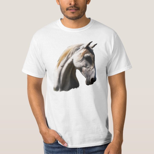 White Horse Equine Art T - Shirt (Vorderseite)