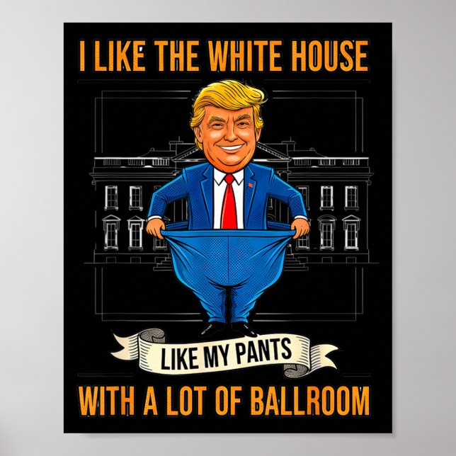 White House Like My Pants Ballroom Funny Litical M Poster (Vorne)