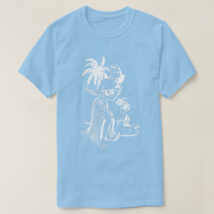 White Hula Girl T - Shirt