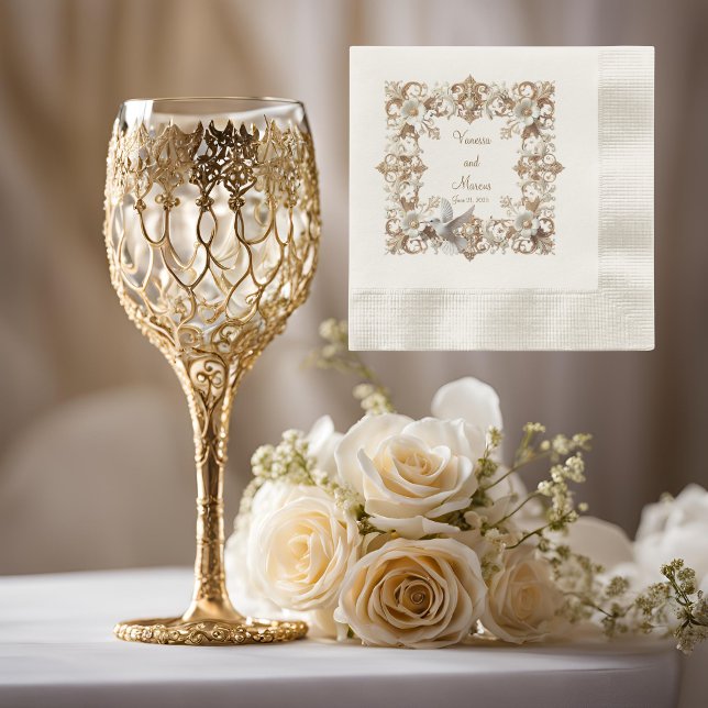 White Hummingbird Cocktail Napkins Serviette (Von Creator hochgeladen)