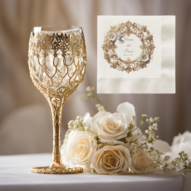 White Hummingbird Cocktail Napkins Serviette (Von Creator hochgeladen)