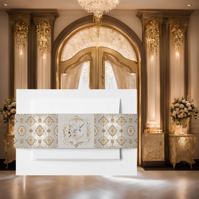 White Hummingbird Extravagant Einladung Bauchband Einladungsbanderole (Von Creator hochgeladen)