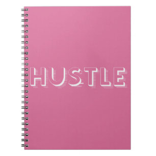 White Hustle Moderne Typografie Notizblock