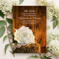 White Hydrangea Barn Wood Wedding retten das Datum