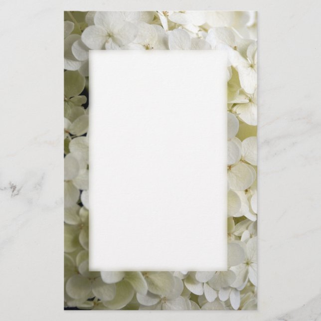 White Hydrangea Blossom Briefpapier (Vorderseite)