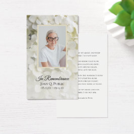 White Hydrangea Blume Beerdigungsgebet