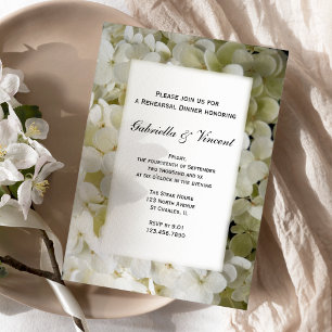 White Hydrangea Blume Probe Abendessen Einladung