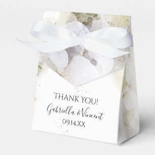 White Hydrangea Blume Wasserfarbenhochzeit Geschenkschachtel