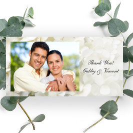White Hydrangea Blume Wedding Vielen Dank Dankeskarte