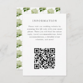 White Hydrangea Einladungskarte für Hochzeiten Einladung