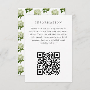 White Hydrangea Einladungskarte für Hochzeiten Einladung
