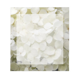White Hydrangea Floral Notizblock