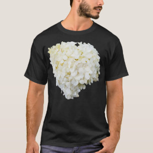 White Hydrangea Foto Cutout T-Shirt