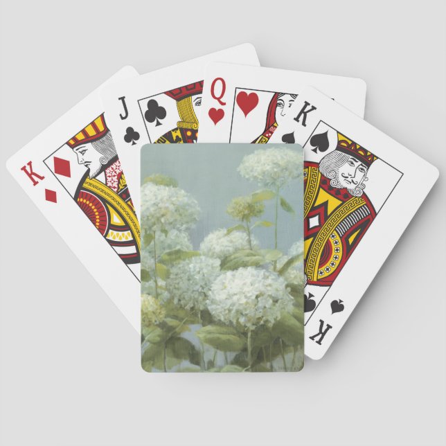 White Hydrangea Garden Spielkarten (Rückseite)