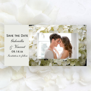 White Hydrangea Hochzeit Speichern Sie die Datumsk Save The Date