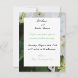 White Hydrangea Hochzeitseinladung Einladung