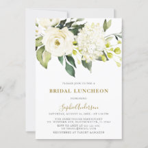 White Hydrangea Rose BRIDAL LUNCHEON