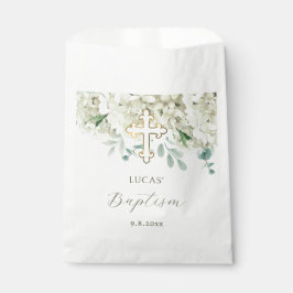 White Hydrangea Taufe Geschenktütchen