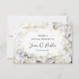 White Hydrangea Watercolor gemeinsam eine Gedächtn Mitteilungskarte