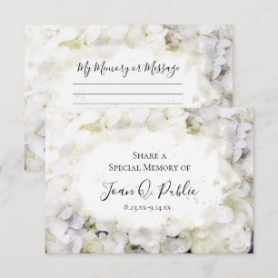 White Hydrangea Watercolor gemeinsam eine Gedächtn Mitteilungskarte