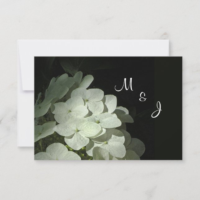White Hydrangea Wedding Response RSVP Card Karte (Vorderseite)