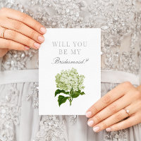 White Hydrangea wirst du meine Bridesmaid sein