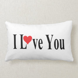 White I Liebe You Lendenkissen