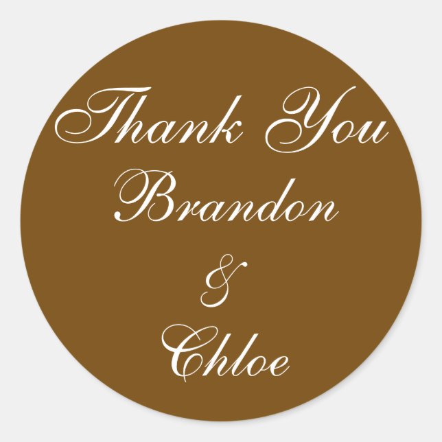 White Icing mit Schokolade Vielen Dank Sticker (Vorderseite)