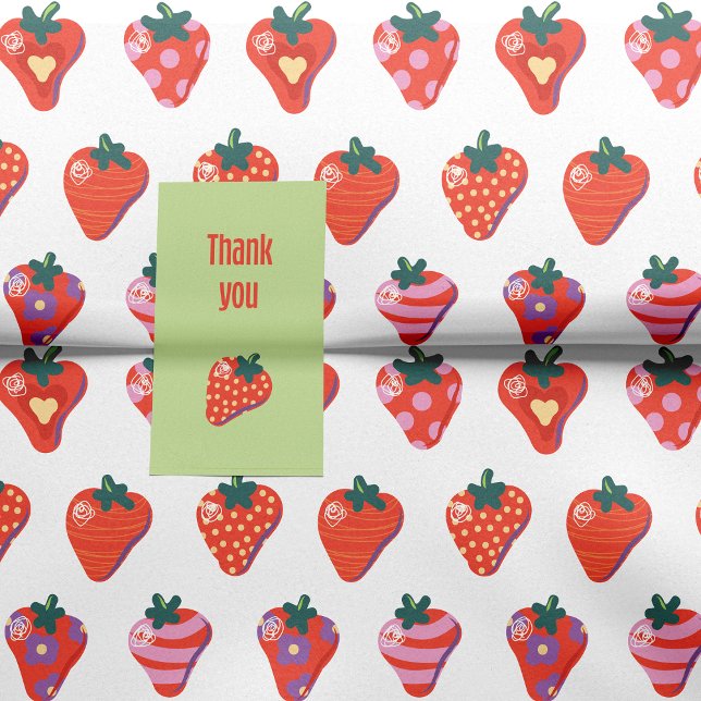 White Illustriert Strawberry Seidenpapier (Von Creator hochgeladen)