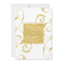 White & Imitate Goldener Blumenwirl Hochzeitsfeier